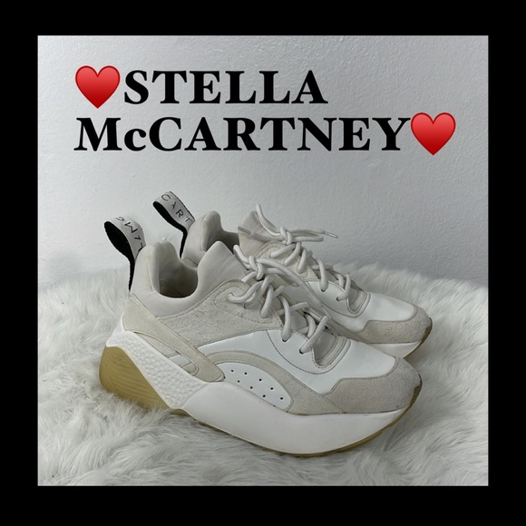 Stella McCartney White and Cream Sneakers - Picture 1 of 13